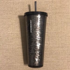 Starbucks Black sequin 24 oz cold cup